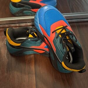 Puma Kids Multicolor Sneakers in Blue, Teal, Red & Yellow